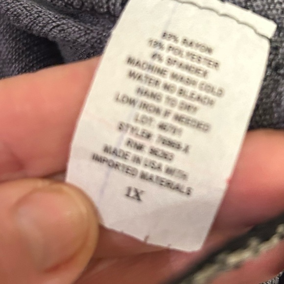 Clearance new Prospect Blvd Gray long Cardigan 1X split side 0122 - Picture 10 of 11